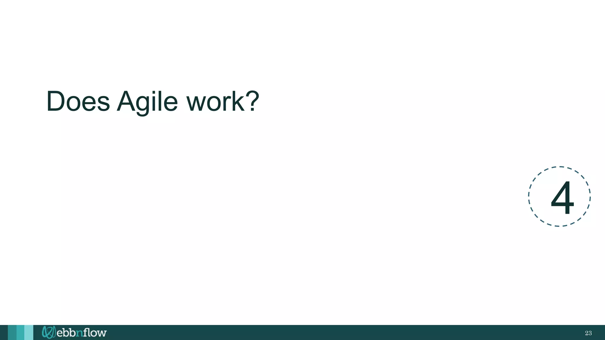 23
Does Agile work?
4
 