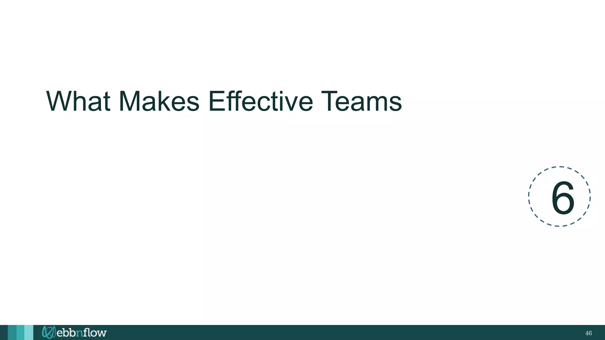 46
What Makes Effective Teams
6
 