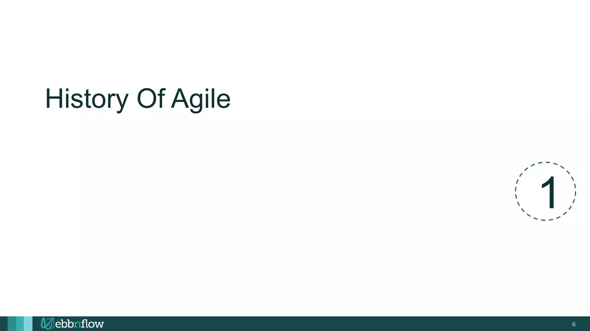 6
History Of Agile
1
 