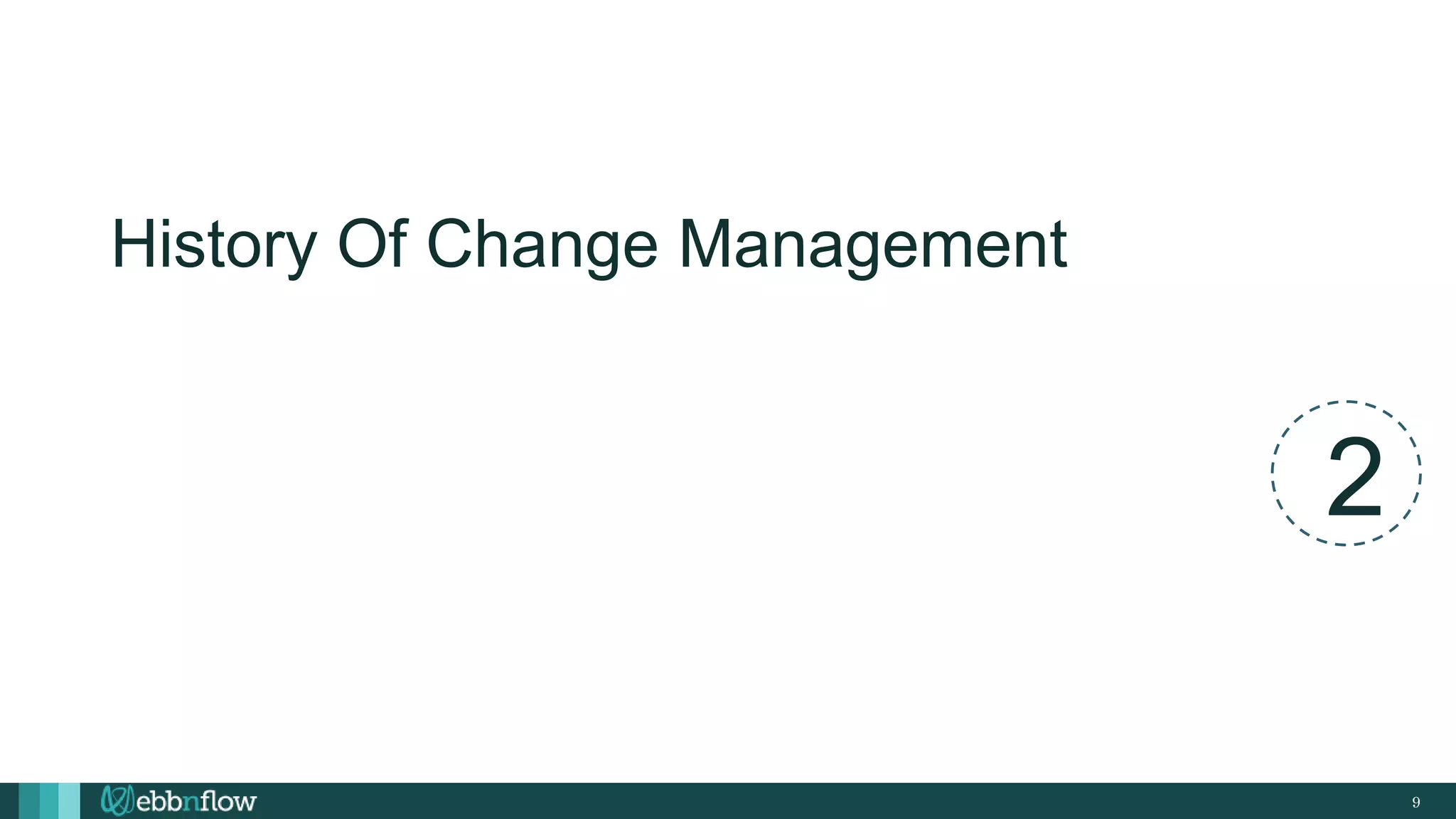 9
History Of Change Management
2
 