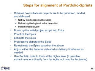 Aligning Portfolio Management reporting and tracking with agile ...
