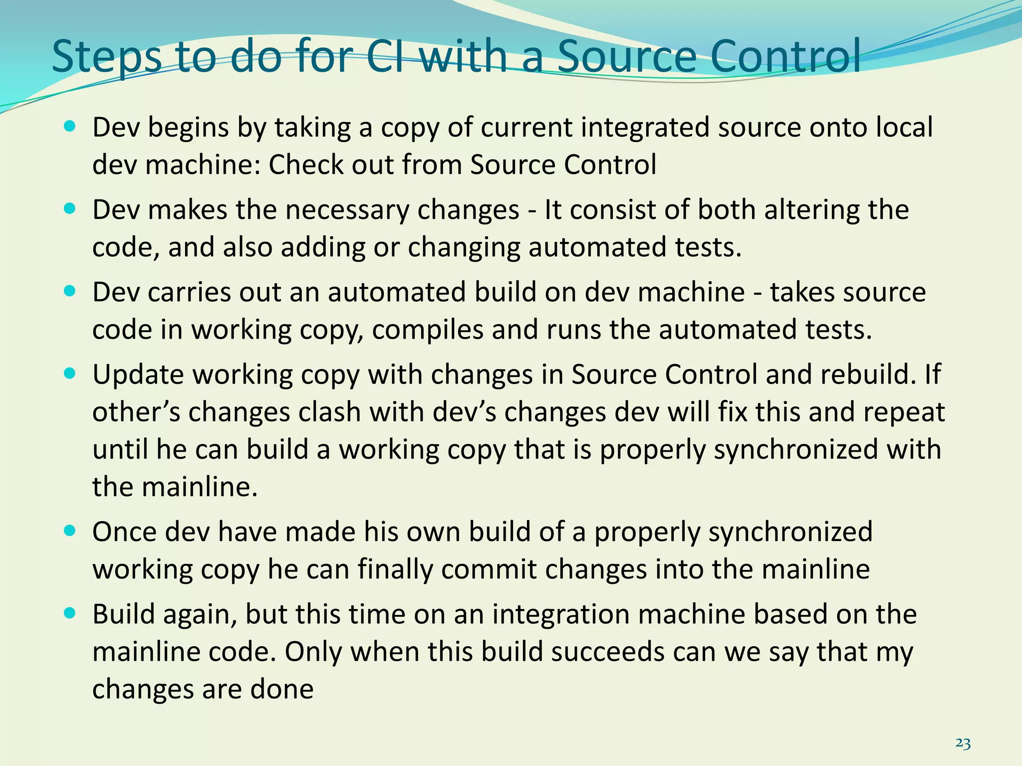 …10Core Values of XPCommunicationProblems with projects can invariably be traced back to somebody not talking to somebody else about somethingSimplicityDo the simplest thing that could possibly workFeedbackShould always be able to measure the system and to know how far it is from the needed featuresConcrete feedback early and often from the customer, from the team, and from real end users gives you more opportunity to steer your effortsClose customer contact & availability of automated testsCourageRespect