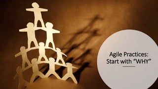 Agile Practices:
Start with “WHY”
 