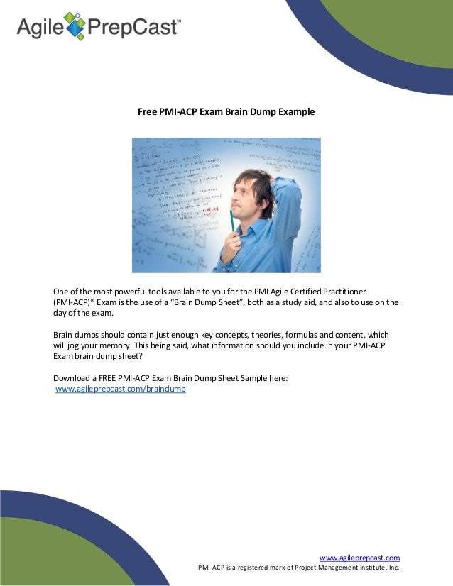 Free PMI-ACP Exam Brain Dump Example