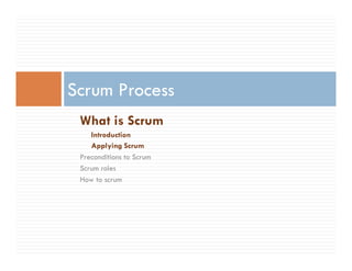 Agile Process Introduction