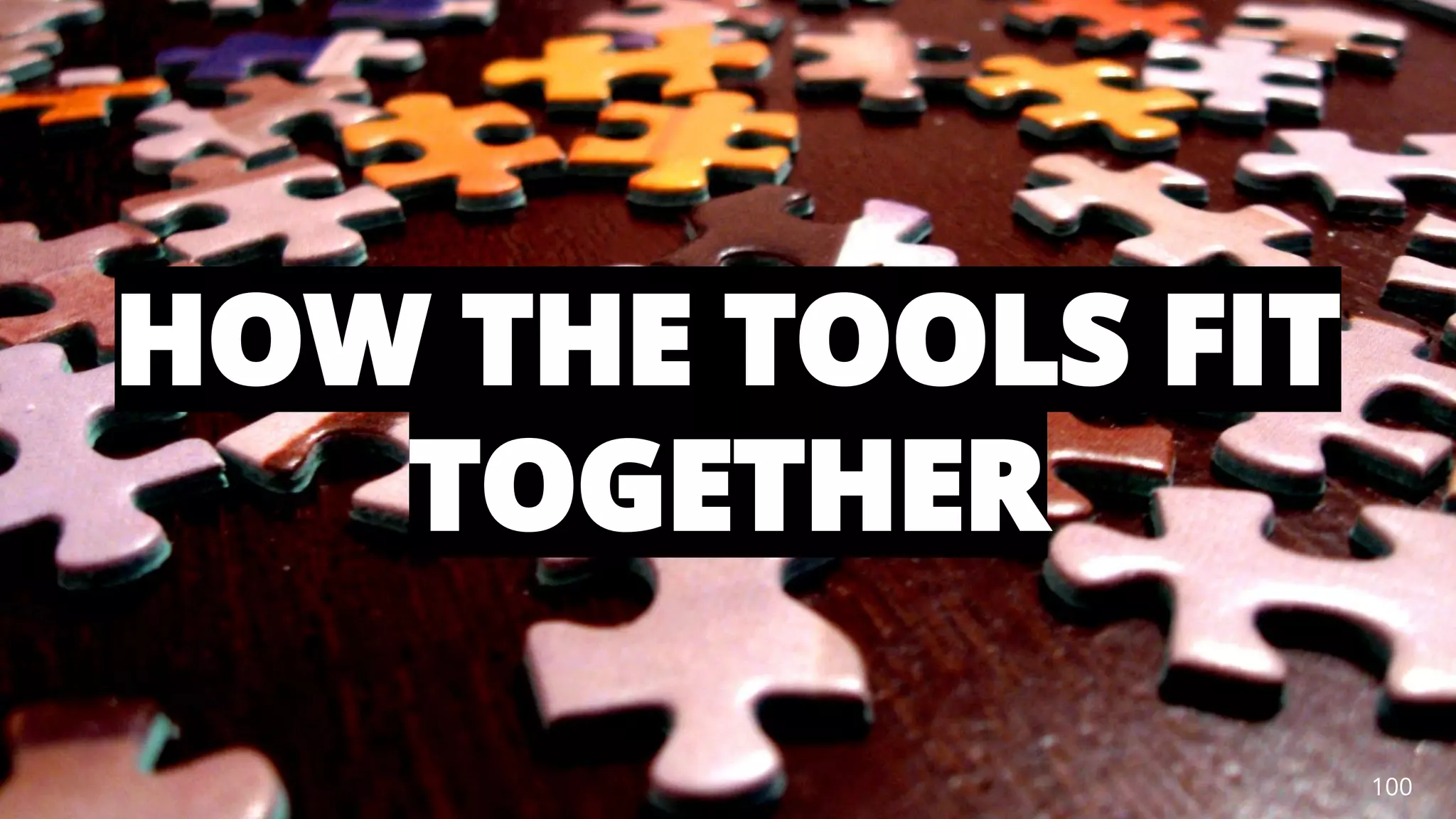 @AndyBirds@AndyBirds 100
HOW THE TOOLS FIT
TOGETHER
 
