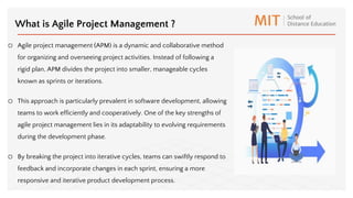 Agile project management in Project management | PPTX