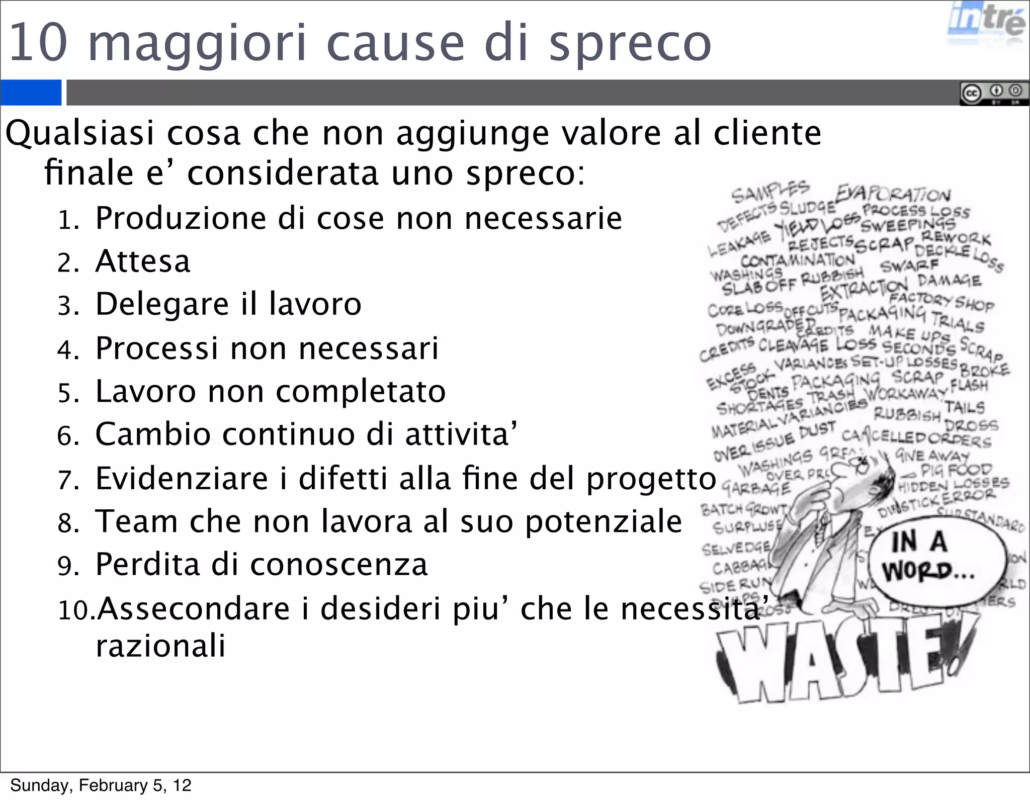 Esercizio 
Sunday, February 5, 12 
 