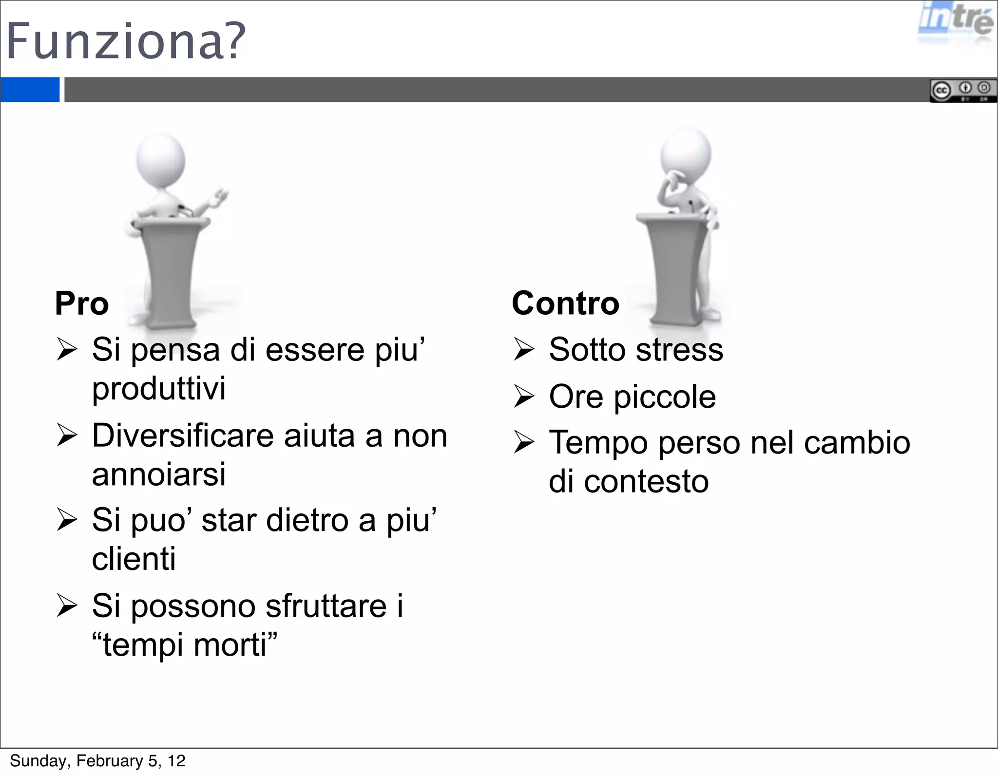 Il tempo non basta mai 
sett 1 sett 2 sett 3 sett 4 sett 5 
Done 
Done 
Done 
Sunday, February 5, 12 
 