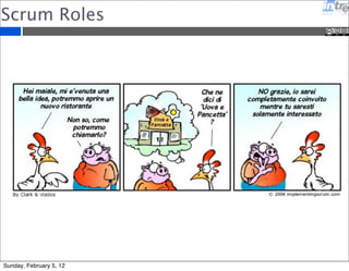 Scrum Roles 
Sunday, February 5, 12 
 