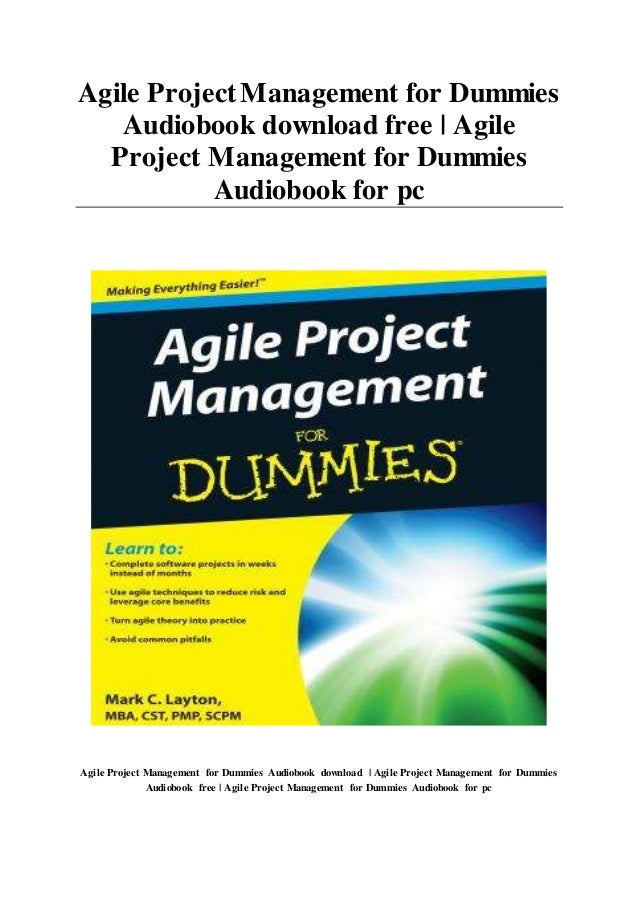 Agile Project Management For Dummies Audiobook Download Free Agile
