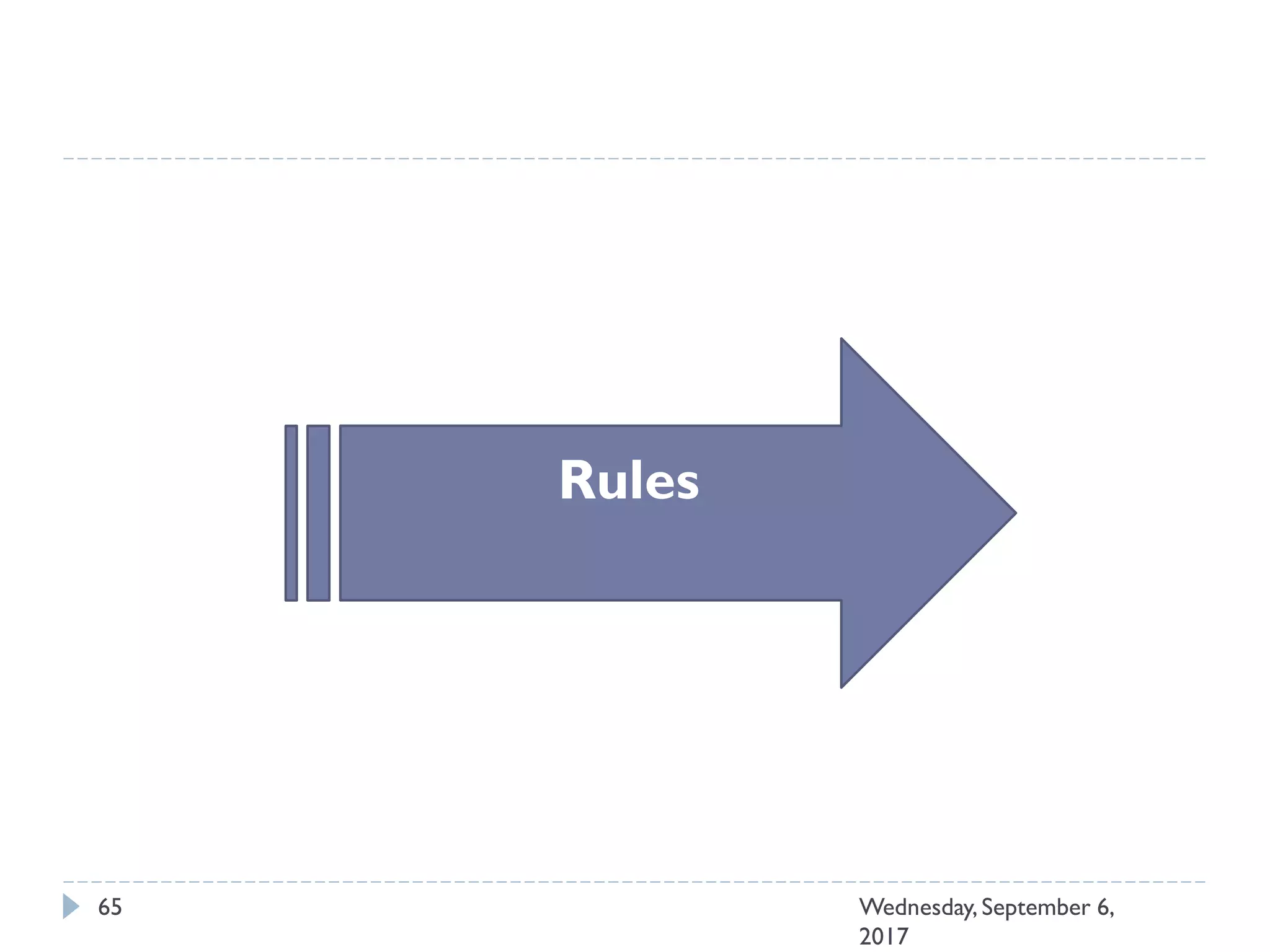 Rules
65 Wednesday, September 6,
2017
 