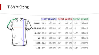 T-Shirt Sizing
 