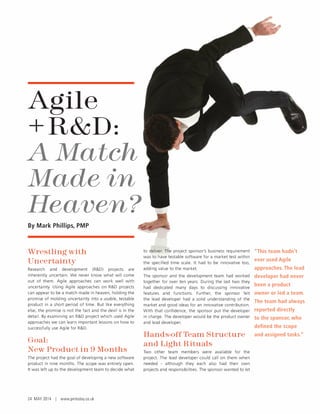 Agile for Research and Development?