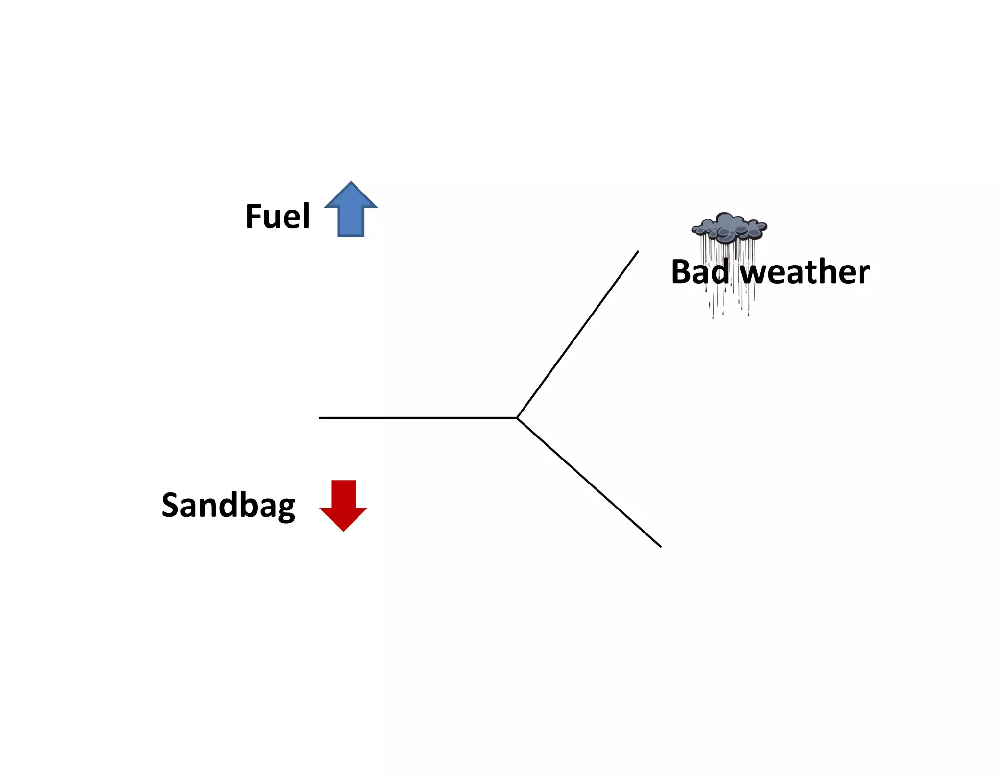 Fuel
           Bad weather




Sandbag
 