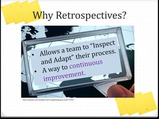 Why Retrospectives?
3
http://pixabay.com/en/globe-earth-magnifying-glass-hand-71443/
 