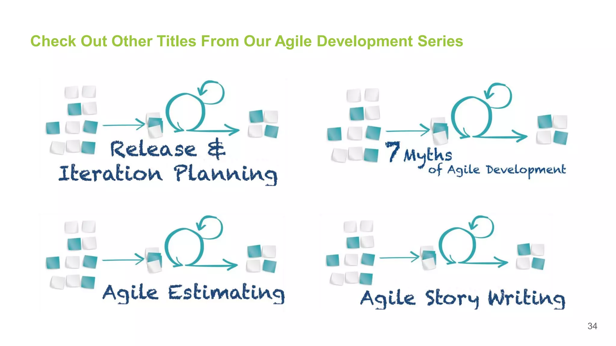 Check Out Other Titles From Our Agile Development Series
34
 