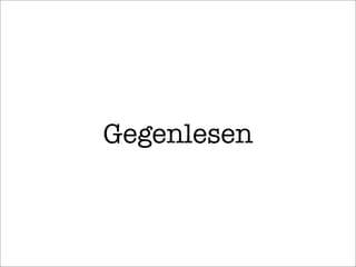 Gegenlesen
 