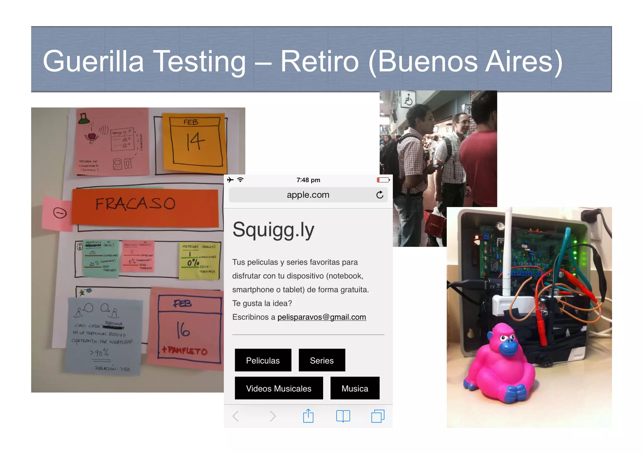 Guerilla Testing – Retiro (Buenos Aires)
Hypothesis-driven development
 