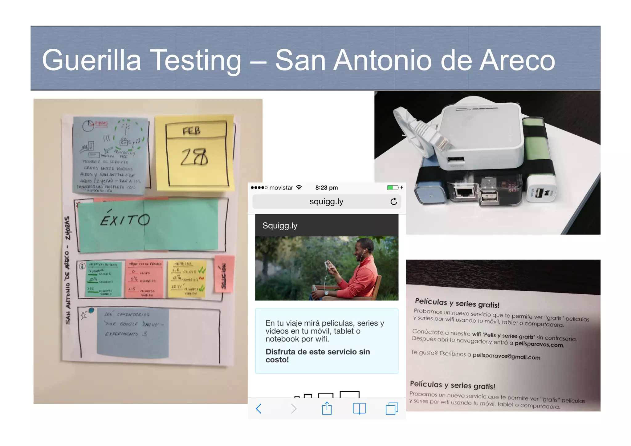 Guerilla Testing – San Antonio de Areco
Hypothesis-driven development
 