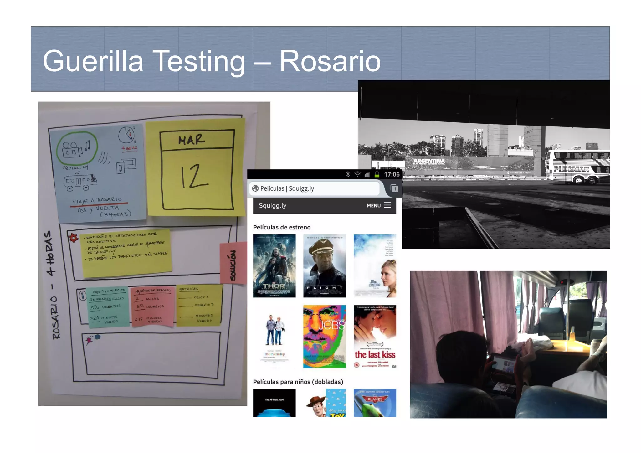 Guerilla Testing – Rosario
Hypothesis-driven development
 