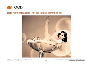 Bitte nicht vergessen: Auf die Inhalte kommt es an!




Copyright © 2012 HOOD Ltd. http://www.HOOD-Group.com Vertraulich.                 Denn Sie wissen nicht,, was sie tun...! Den Überblick über agile Backlogs behalten.
Alle Rechte vorbehalten. Weitergabe oder Vervielfältigung ohne vorherige
schriftliche Zustimmung der HOOD Group verboten.                           -25-                                      Susanne Mühlbauer, Jens Donig; Oktober 2012
 
