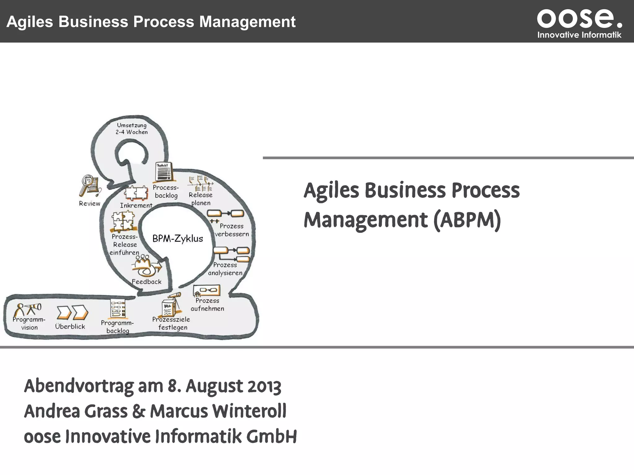 Agiles Business Process Management oose.Innovative Informatik