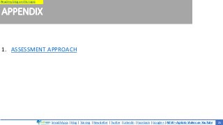SmoothApps | Blog | Training | Newsletter | Twitter | LinkedIn | Facebook | Google+ | NEW – Agilato Videos on YouTube
Read my blog on this topic
APPENDIX
1. ASSESSMENT APPROACH
21
Read my blog on this topic
 