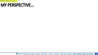 SmoothApps | Blog | Training | Newsletter | Twitter | LinkedIn | Facebook | Google+ | NEW – Agilato Videos on YouTube
Read my blog on this topic
MY PERSPECTIVE...
9
 