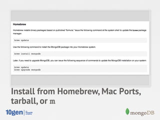 download mongodb homebrew versus tarball download mongodb homebrew versus tarball