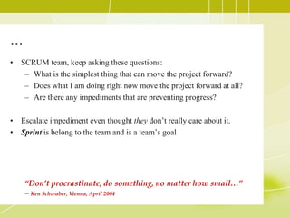 Owned by Scrum Master