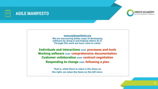 AGILE MANIFESTO
5
 