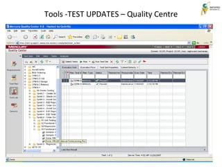 Tools -TEST UPDATES – Quality Centre 