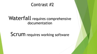 Differences between Waterfall and Scrum | PPTX