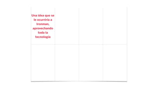 Una idea que se
le ocurriría a
Ironman,
aprovechando
toda la
tecnología
 