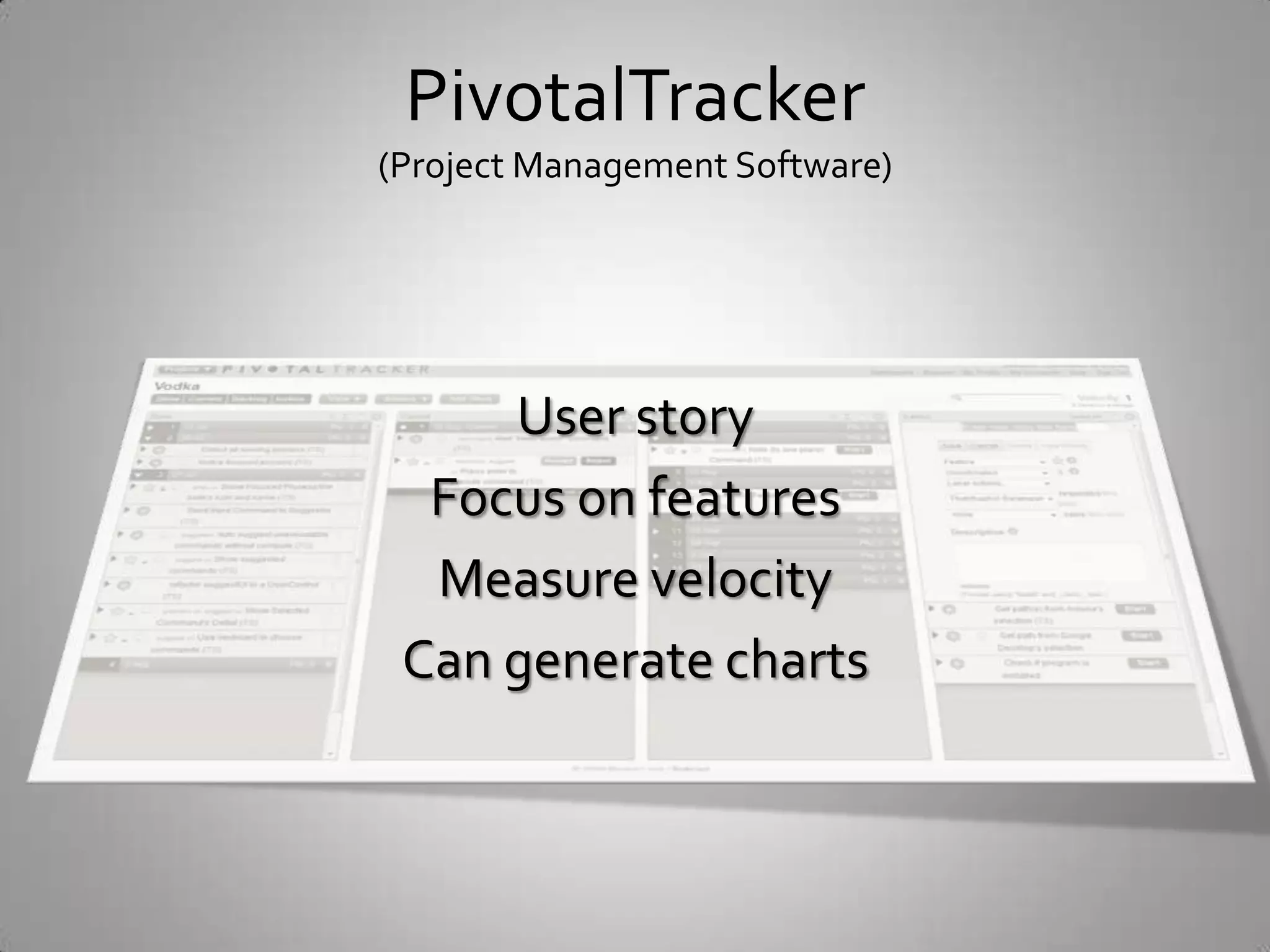 PivotalTracker(Project Management Software)