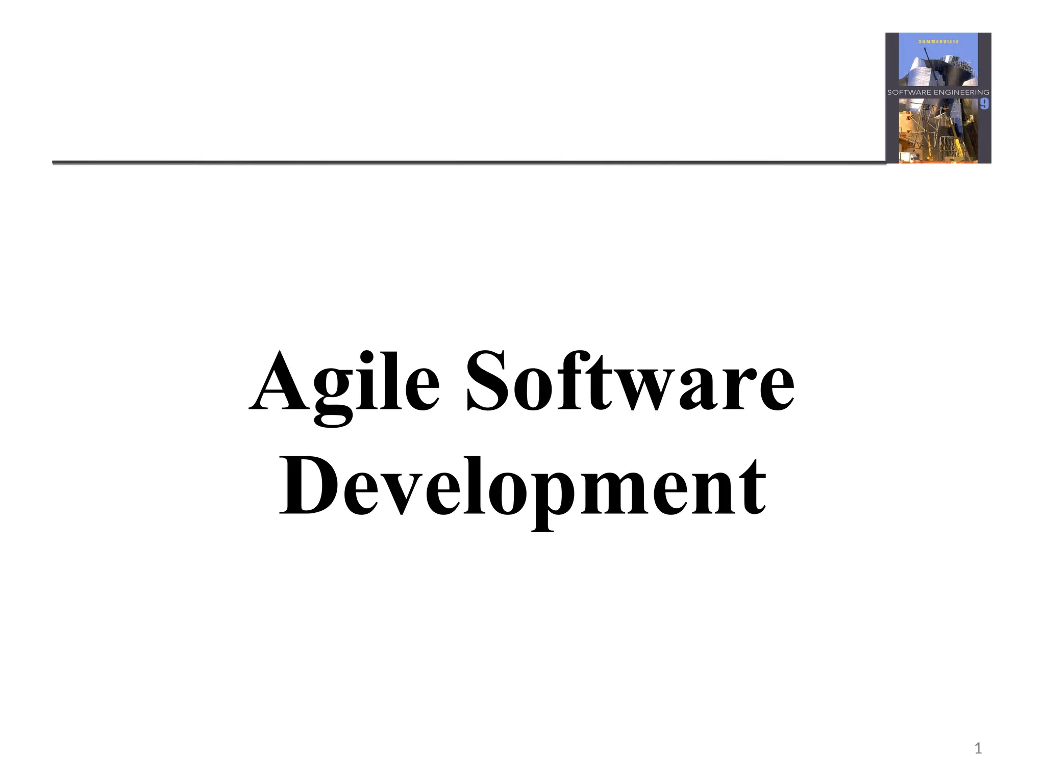 Agile Software Development 1 