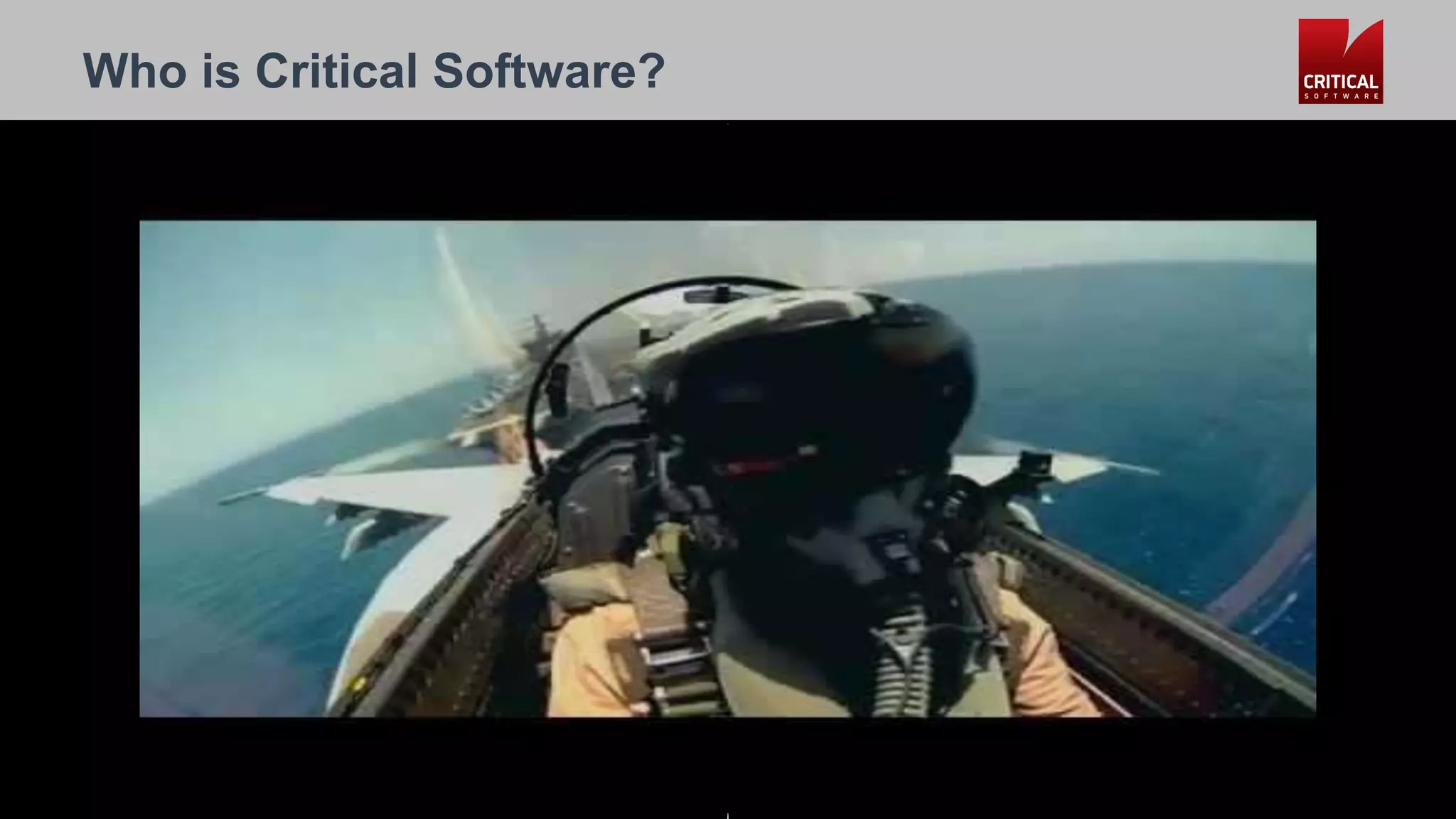 26/09/2018
Who is Critical Software?
 