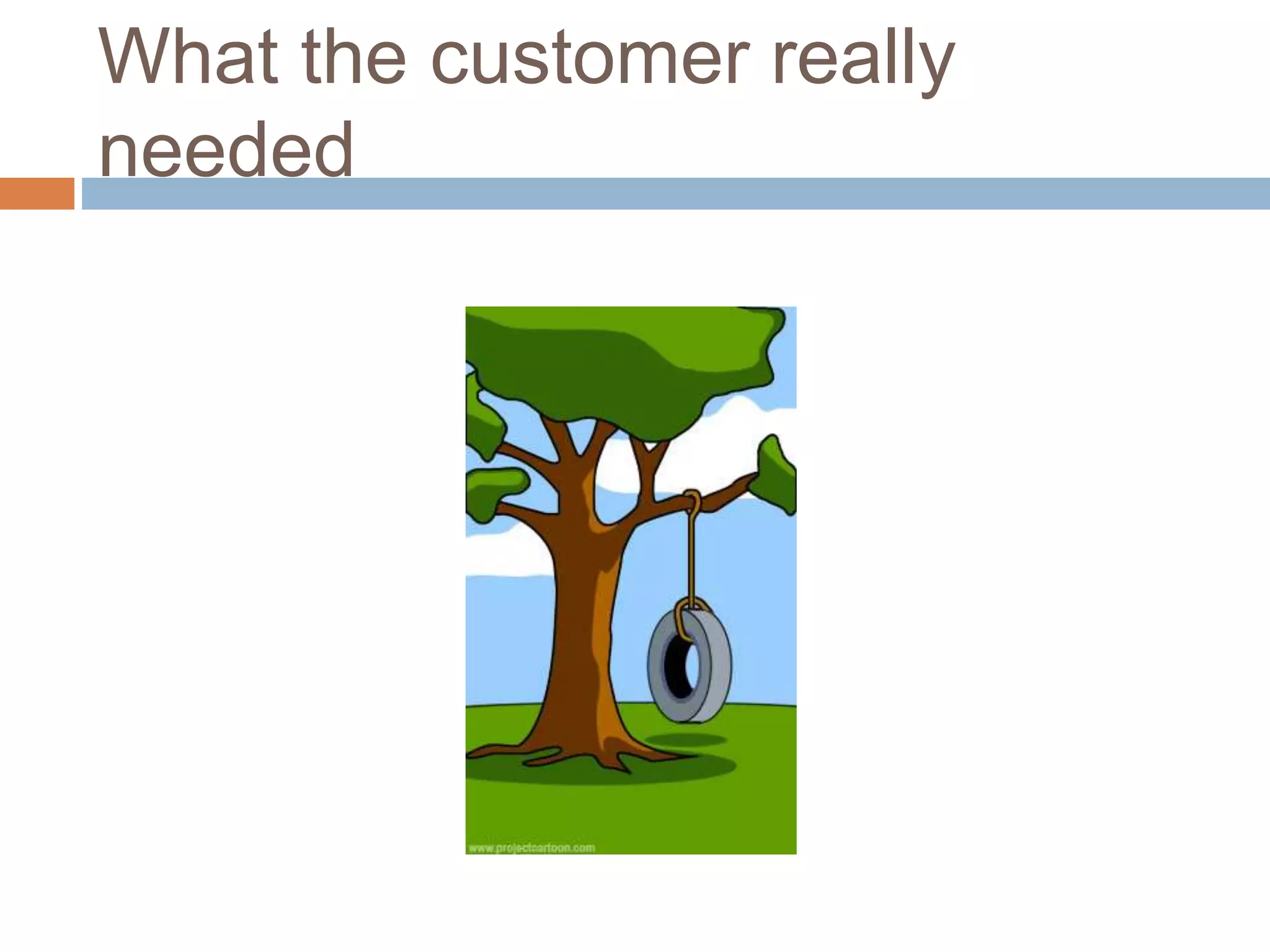 What the customer really needed 