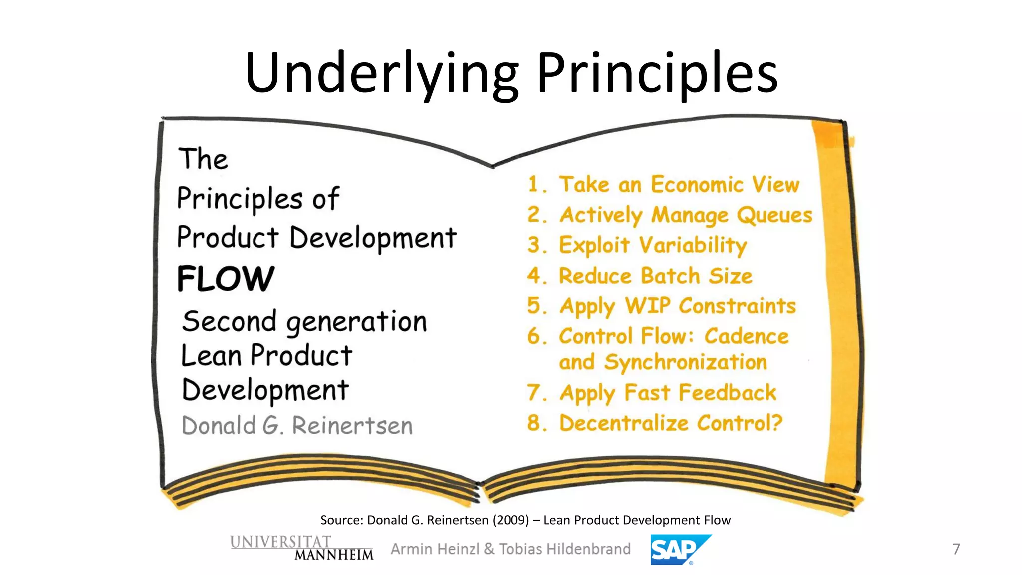 Underlying Principles




   Source: Donald G. Reinertsen (2009) – Lean Product Development Flow

                                                                         7
 