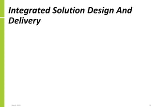 Integrated Solution Design And
Delivery
May 4, 2020 70
 