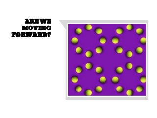 ARE WE
MOVING
FORWARD?
 