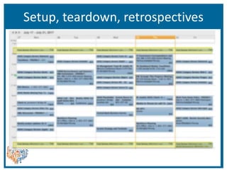 Setup, teardown, retrospectives
 