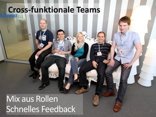 Cross-funktionale Teams




Mix aus Rollen
Schnelles Feedback        COPYRIGHT, TECHTALK - WWW.TECHTALK.CH
 