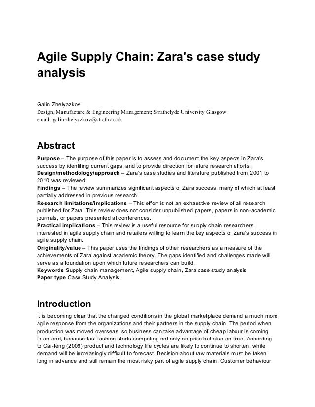 zara case study slideshare