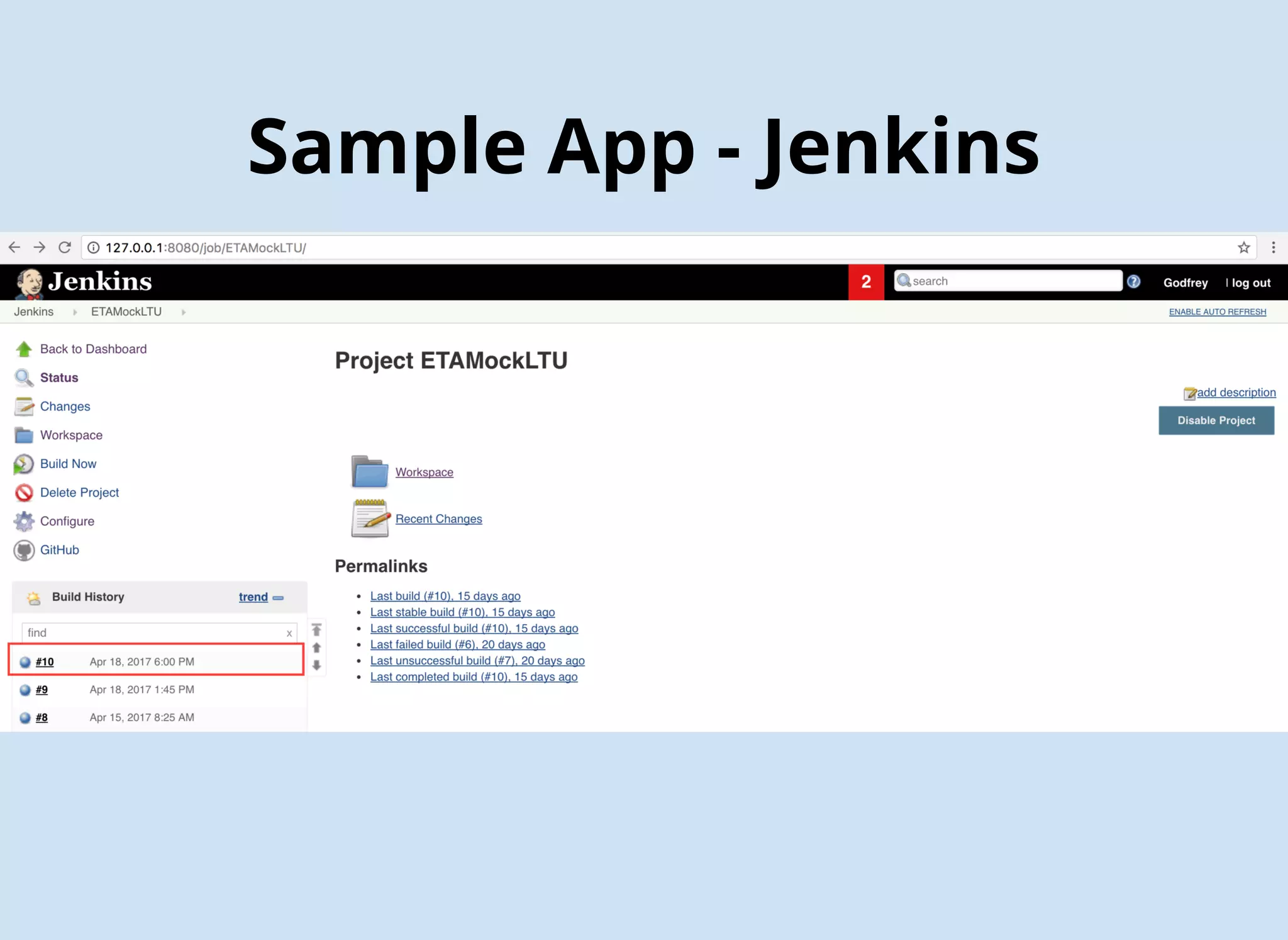Sample App - API Test
 