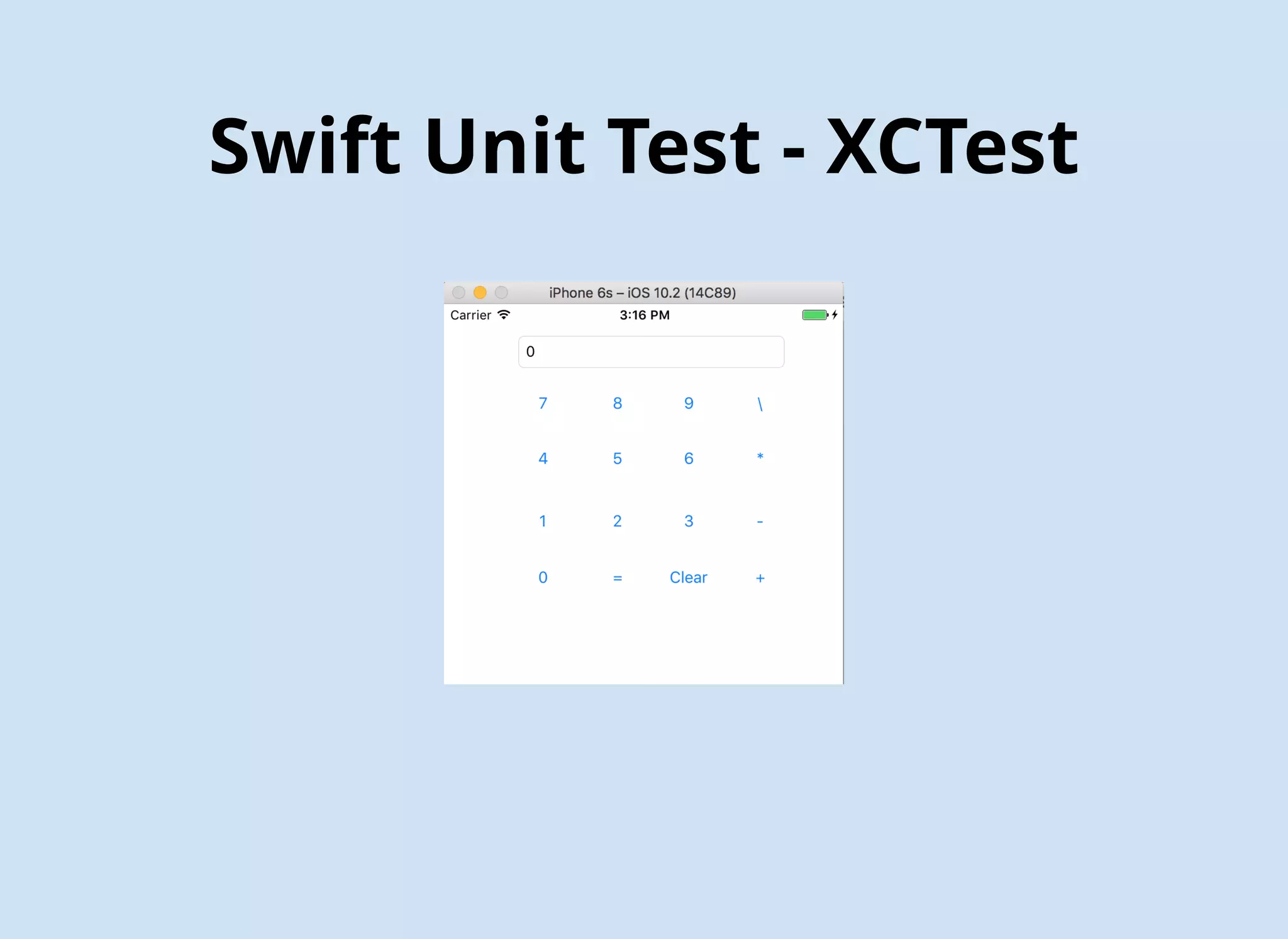 Swift Unit Test - XCTest
 