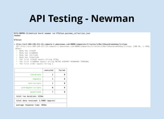 API Testing - Newman
 