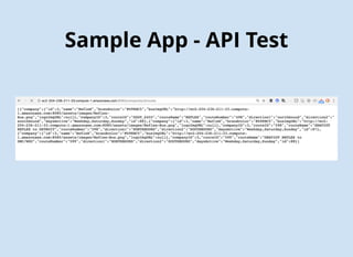 Sample App - Unit Test
func testParseRoutes() {
let mock = MockJSONfetcher()
stub(mock) { mock in
when(mock.callApi(url: any(), completion: anyClosure())).then { url, closure in
closure(self.testRouteJson)
}
}
mock.callApi(url: url) { data in
XCTAssertEqual(data, self.testRouteJson)
let parser = customJSONparser(companyIndex: 1)
let route = Route(name: "FORT ST-EUREKA RD",
direction1: "Northbound",
direction2: "Southbound", id: 1, routeId: "125")
XCTAssertEqual(parser.getRoutes(fromJSONString: data), [route])
}
}
xcodebuild test -workspace ETAMock.xcworkspace -scheme ETAMock
-destination 'platform=iOS Simulator, name=iPhone 7 Plus'
 