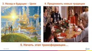 www.luxoft.com
3. Назад в будущее – Цели 4. Предложить новые традиции
5. Начать этап трансформации…
 